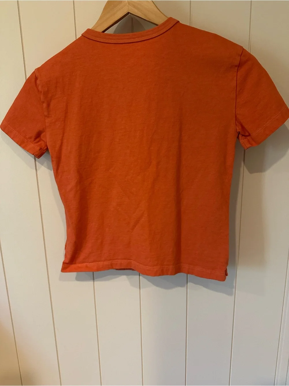 Gap Kids Boys Henley Tee Size Small Orange Short Sleeve 3‑Button Pocket Top